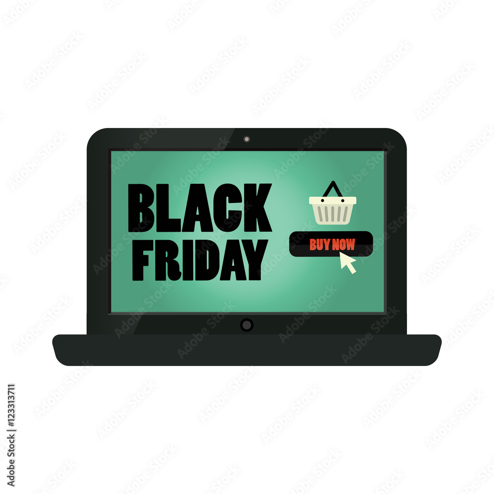 Wall mural advertising on the internet, black friday