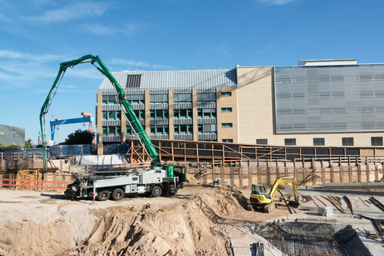 Betonmischer auf Baustelle