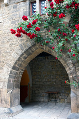 Fototapeta na wymiar Arched passage in Marienburg Castle (Germany)