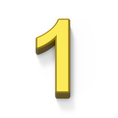Matte gold number 1