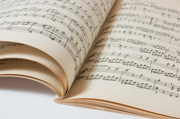 Fototapeta premium old open music book