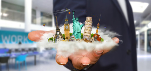 Man travelling the world