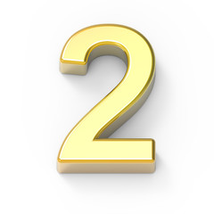 Matte gold number 2