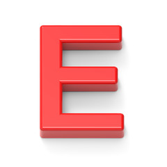 light red letter E