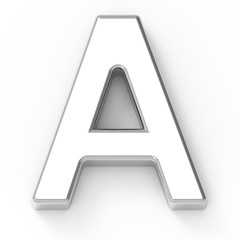 silver letter A