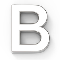 silver letter B