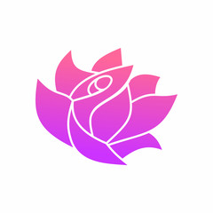 Abstract Rose Flower Logo Vector Icon