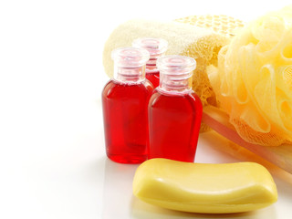 bath puff and loofah spa kit