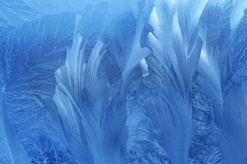 ice patterns on glass