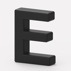 right black letter E