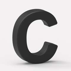 left black letter C