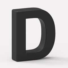 left black letter D