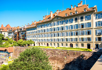 Fototapeta na wymiar Beautiful buildings in the old town of Bern in Switzerland
