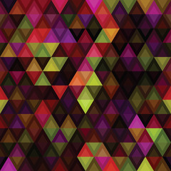 Colorful abstract geometric triangle pattern. Seamless flat background.