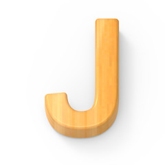 wood color letter J
