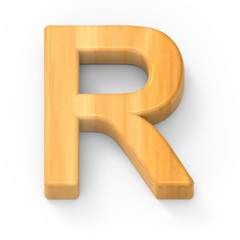 wood color letter R