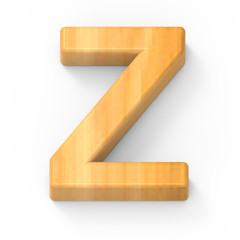 wood color letter Z