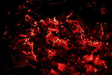 Fototapeta na wymiar coals fire bonfire