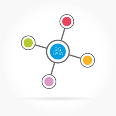Big data abstract molecule illustration