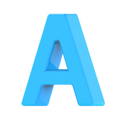 light blue letter A