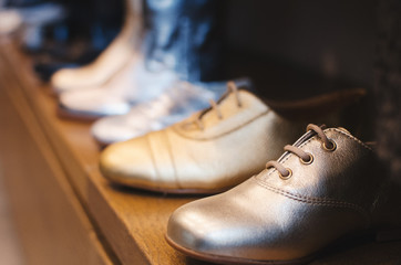 Kid shoes in a boutique shop