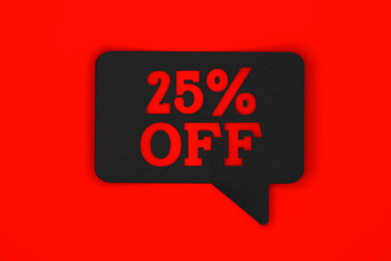 Black sale speech bubble discount label