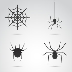 Spider icon isolated on white background. Vector art.