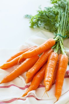 raw carrot vegetable on towel
