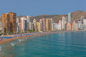 Naklejka premium Sand beach in Benidorm