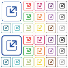 Resize window color outlined flat icons