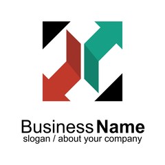 Obraz premium arrow business logo