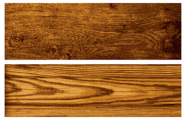Vector set of wooden banners