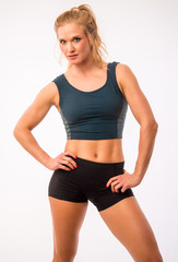Fototapeta na wymiar Fitness female Posing