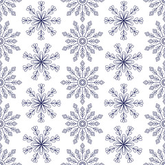 Snowflake seamless pattern