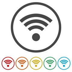 Wifi sign. Wi-fi symbol. Wireless Network icon