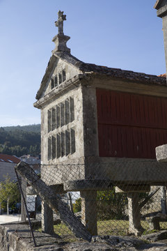 Horreo a traditional construction to keep harvested grain in northern Spain Galicia and Asturias