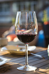 Glass of red wine