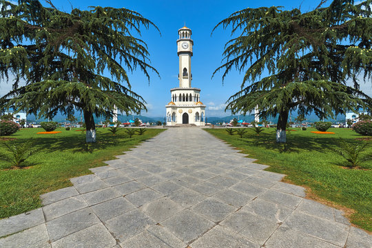 Road to the Chacha Tower in Batumi, Georgia