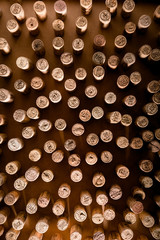 stacking wine cork background with vintage years