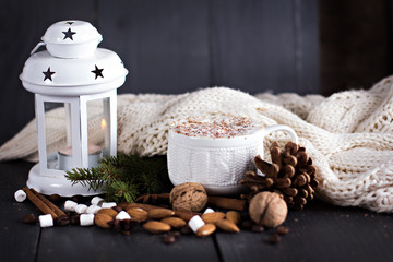 Cocoa, coffee marshmelou
