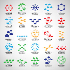 Network Icons Set - Isolated On Gray Background - Vector Illustration, Graphic Design. For Web,Websites,App, Print,Presentation Templates,Mobile Applications And Promotional Materials