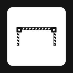 Car barrier icon in simple style isolated on white background. Obstacle symbol
