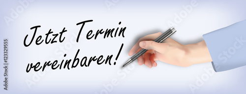 "Jetzt Termin vereinbaren" Stockfotos und lizenzfreie Vektoren auf