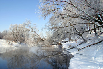 Foggy morning on the river