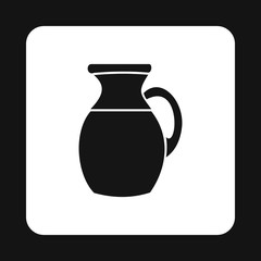 Pitcher icon in simple style on a white background