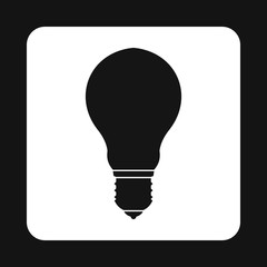 Bulb icon in simple style on a white background