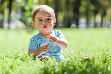 Little girl having fun.