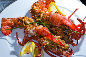 lobster with lemon