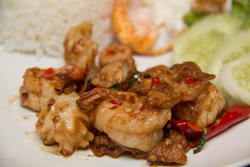  Thai spicy seafood style with rice