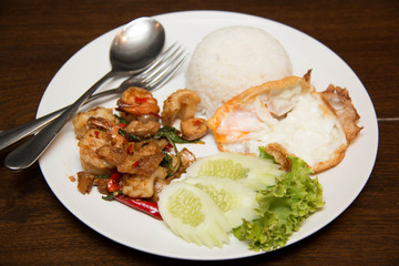  Thai spicy seafood style with rice